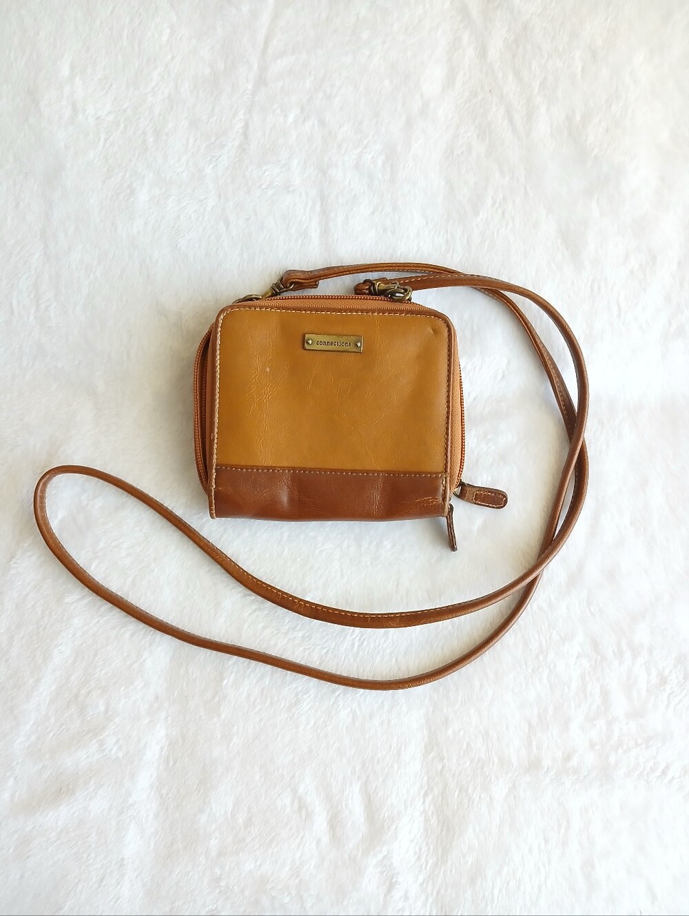 Connections Wallet Purse Crossbody Bag With Imperfections